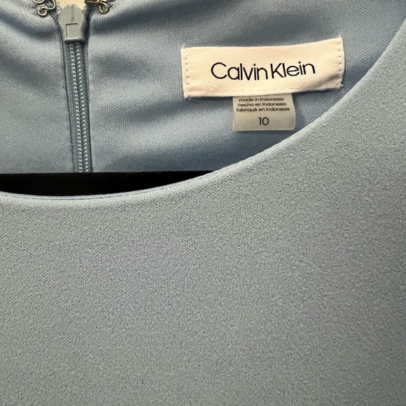 Gorgeous Calvin Klein powder blue fit and flare midi dress size 10 EUC - Picture 5 of 11